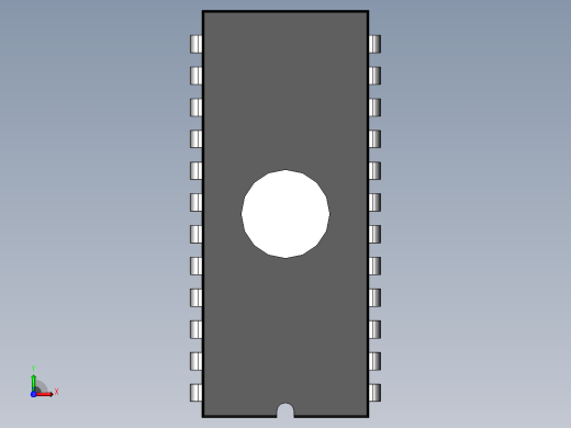 电子器件DIP 24 IC with 0_280in Window前视缩略图
