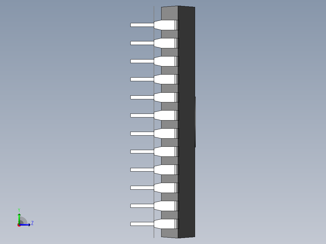 电子器件DIP 24 IC with 0_280in Window左视图