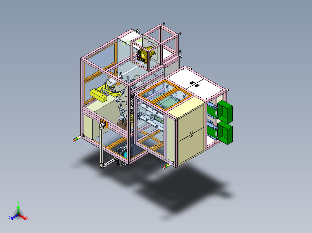 给袋式真空包装机UG10正等轴测图