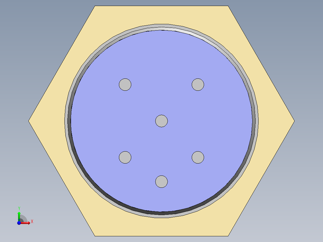 航空插头前视图