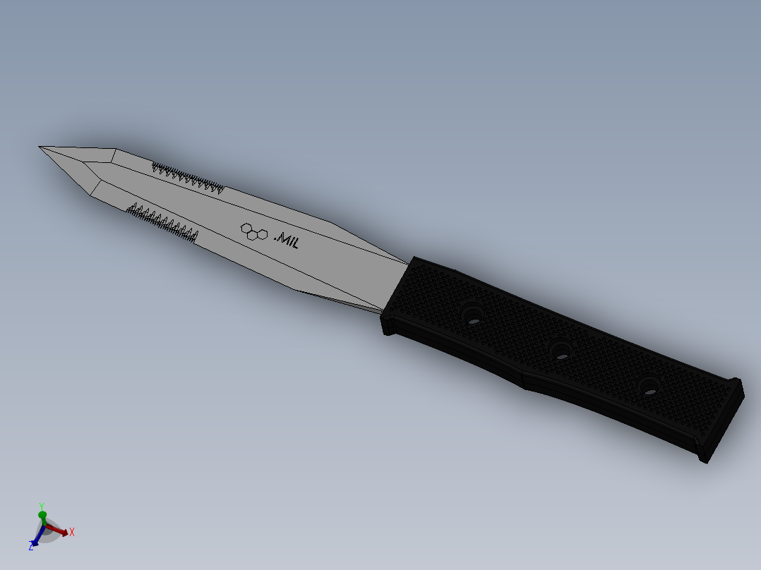 solidworks 匕首3D模型