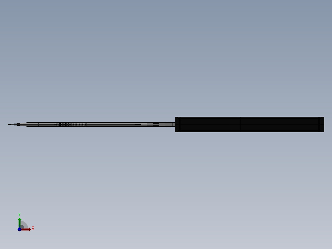 solidworks 匕首3D模型前视图