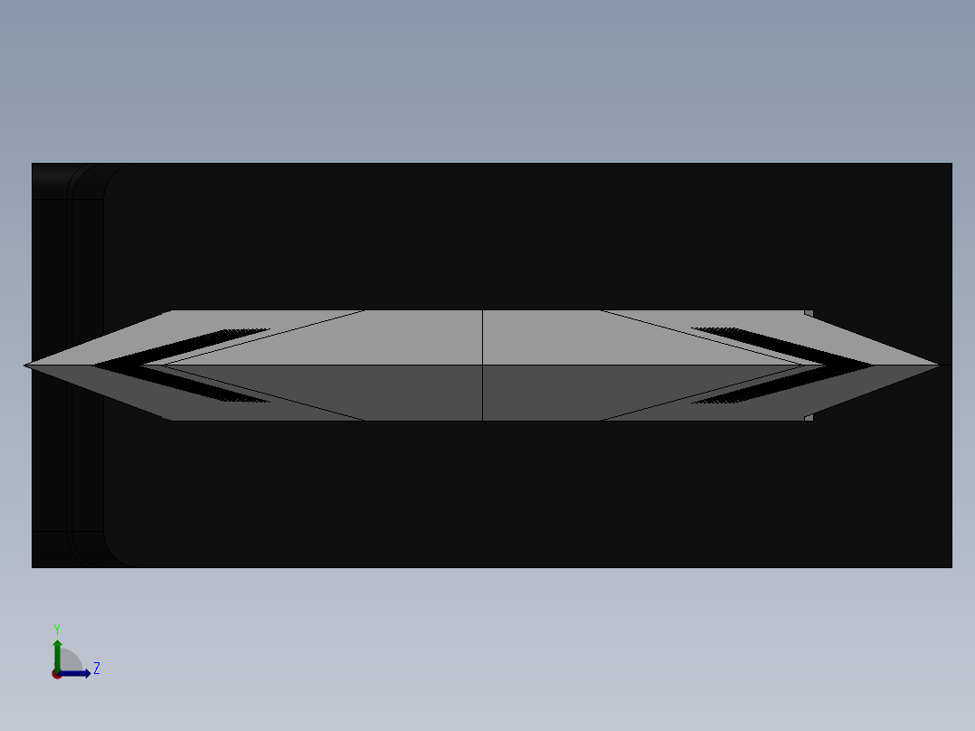 solidworks 匕首3D模型左视图