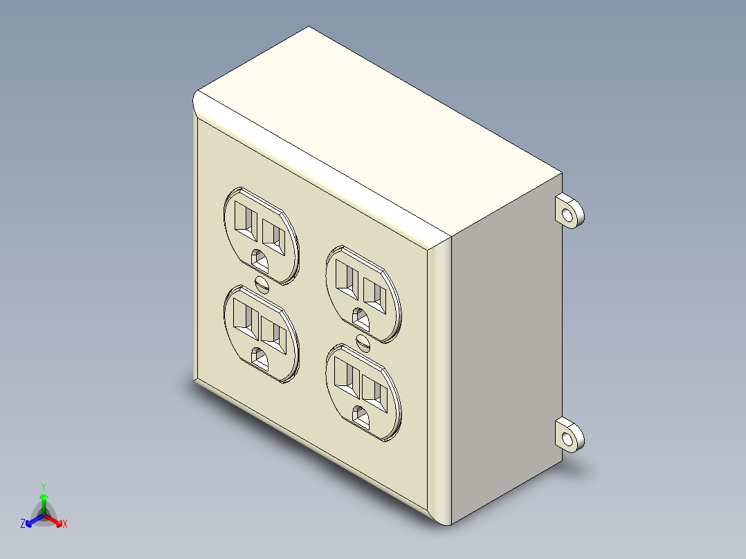 115伏交流电四路插座-墙壁安装