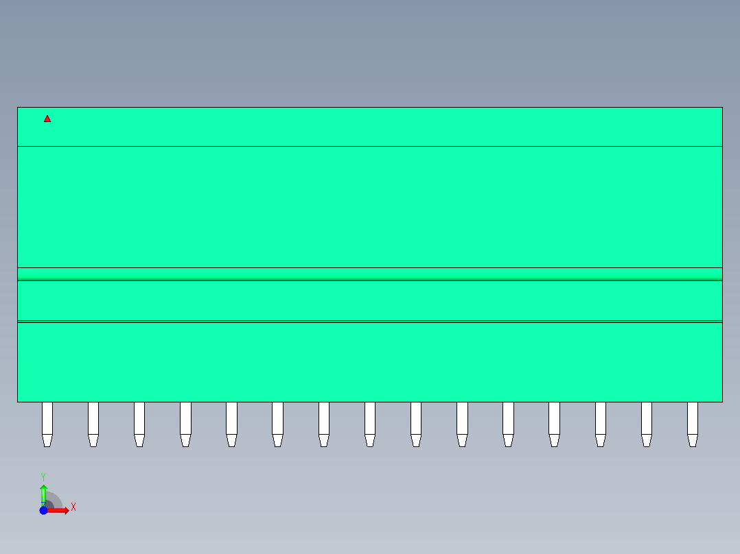 DEGSON 15EDG 系列 3.5mm 插拔式接线端子 FullPack-15EDGVT-3.5-30P-14-00AH前视图