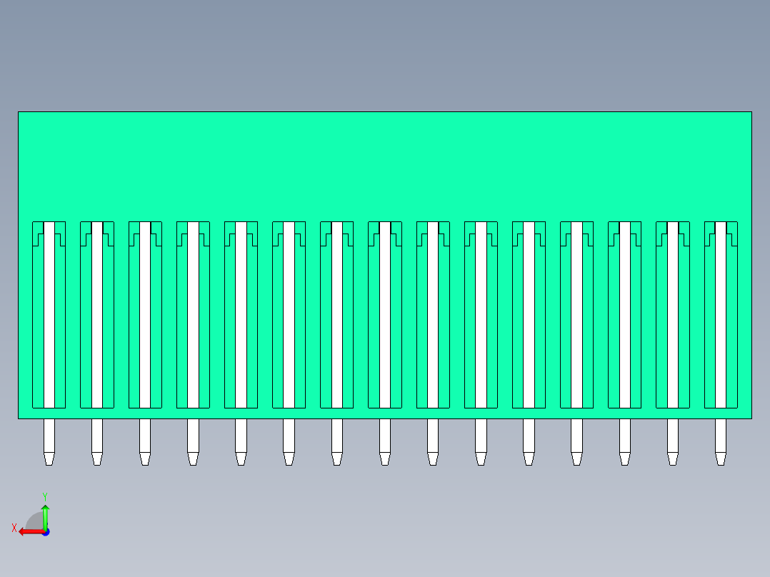 DEGSON 15EDG 系列 3.5mm 插拔式接线端子 FullPack-15EDGVT-3.5-30P-14-00AH后视图