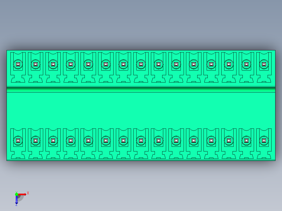 DEGSON 15EDG 系列 3.5mm 插拔式接线端子 FullPack-15EDGVT-3.5-30P-14-00AH俯视图