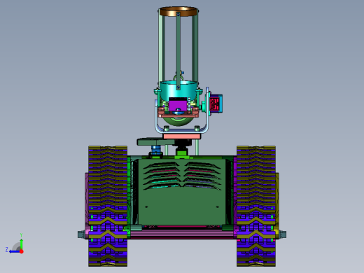 发射乒乓球的遥控坦克车右视缩略图