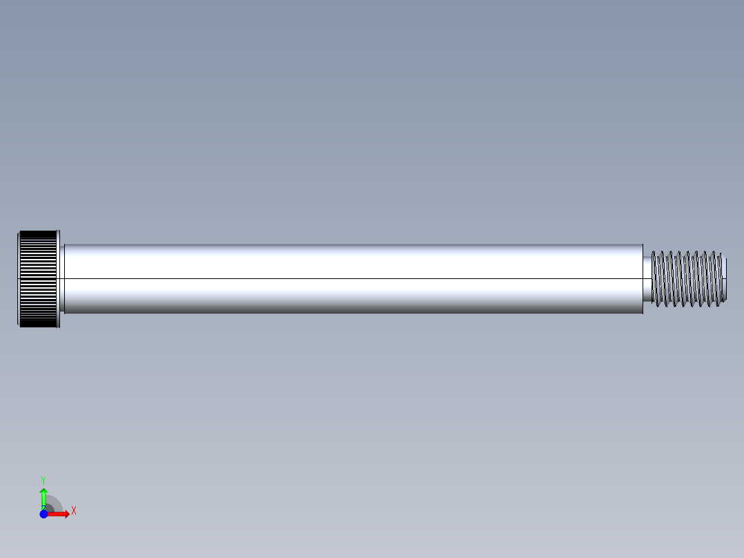 内六角螺螺栓-SB 0.500-13 x5.25前视图