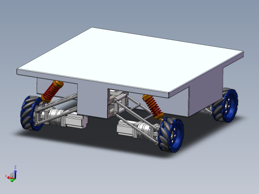 麦克纳姆轮独立悬挂减速器底盘100