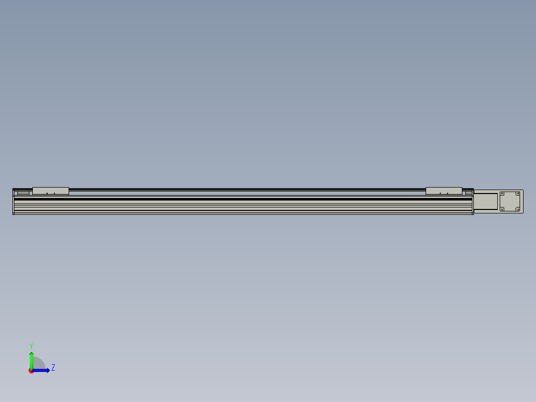 直线模组WG-LHB12-S1150-BR设计图纸左视图