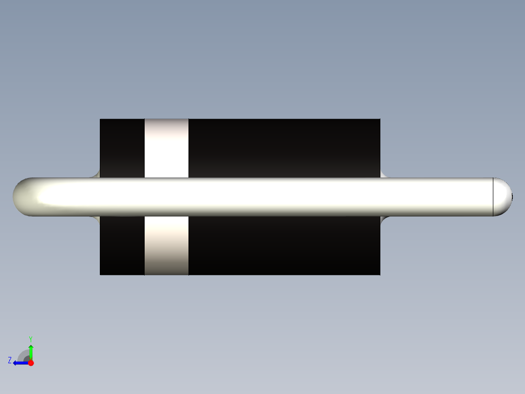 二极管DO-201AD垂直安装印刷电路板右视图