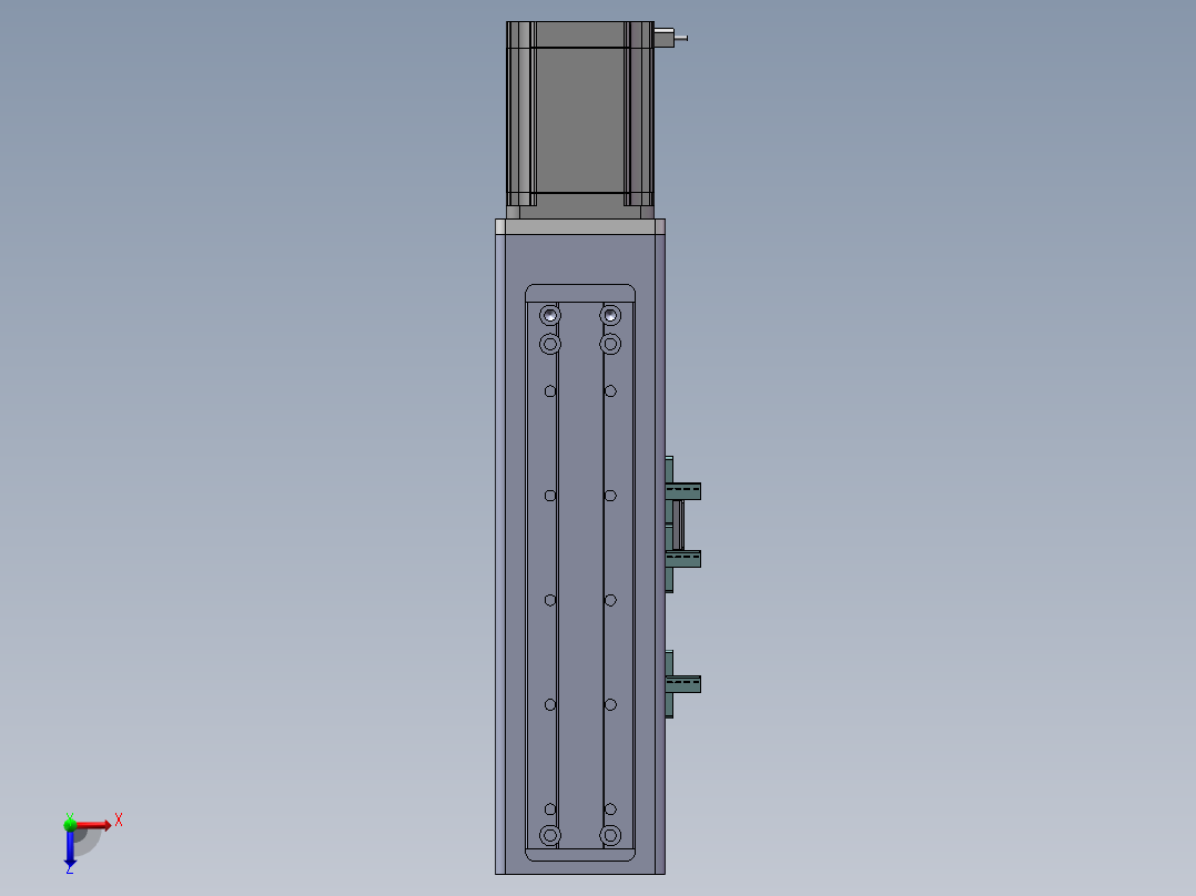 MTH丝杆半封闭模组MTH6M-BC-57俯视图