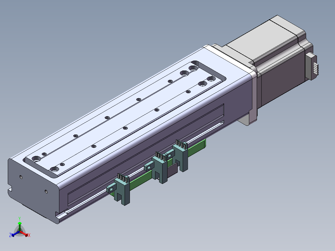 MTH丝杆半封闭模组MTH6M-BC-57正等轴测图