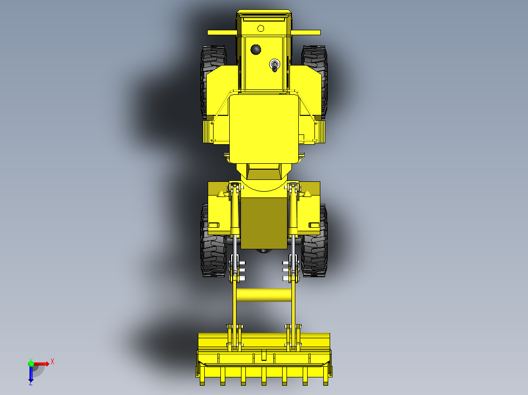 轮式装载机俯视图