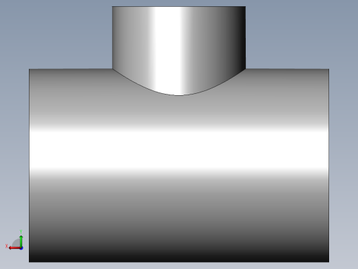 PVC管件-3x2 R-Tee左视缩略图