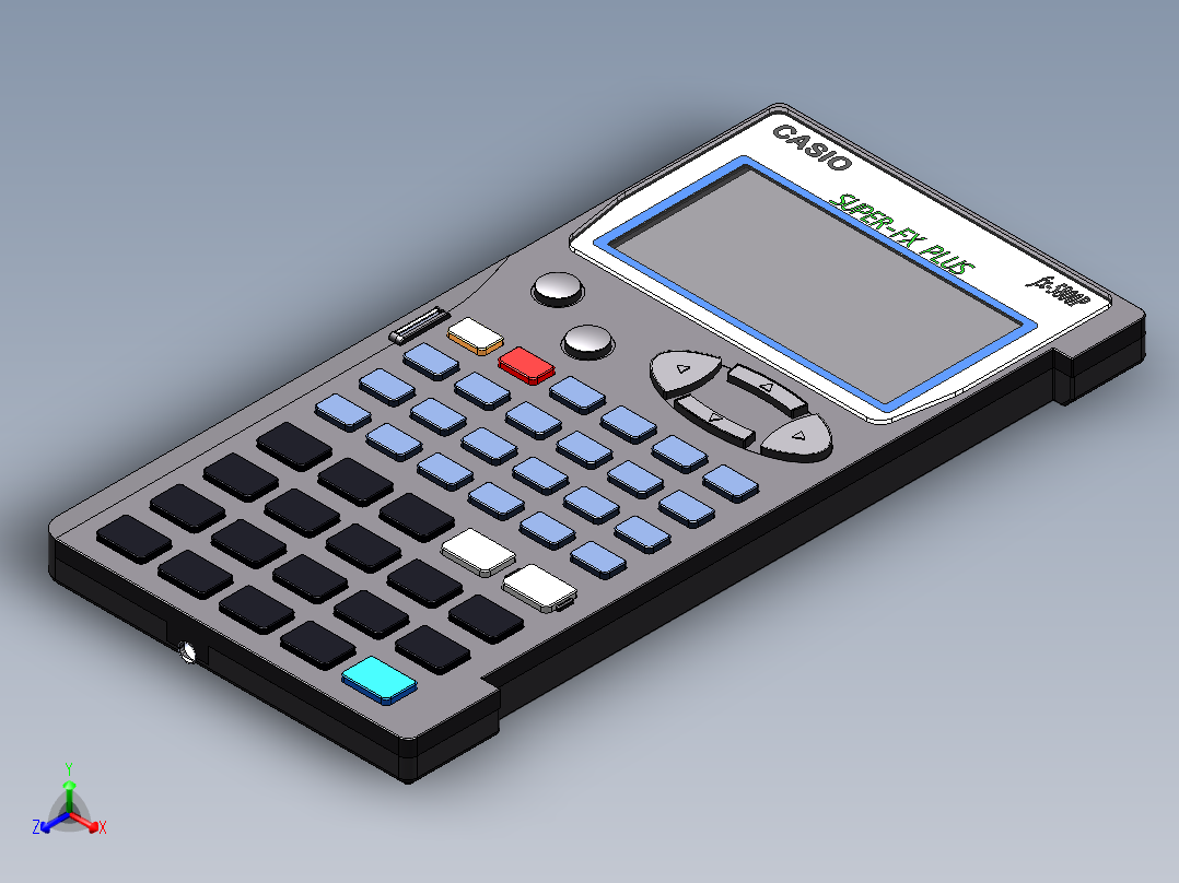 卡西欧计算器13正等轴测图