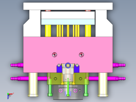 1G129--负压盖压铸模具【三维UG】俯视缩略图