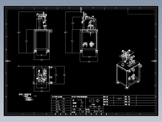 焊缝机械手检测机器全套CAD图纸