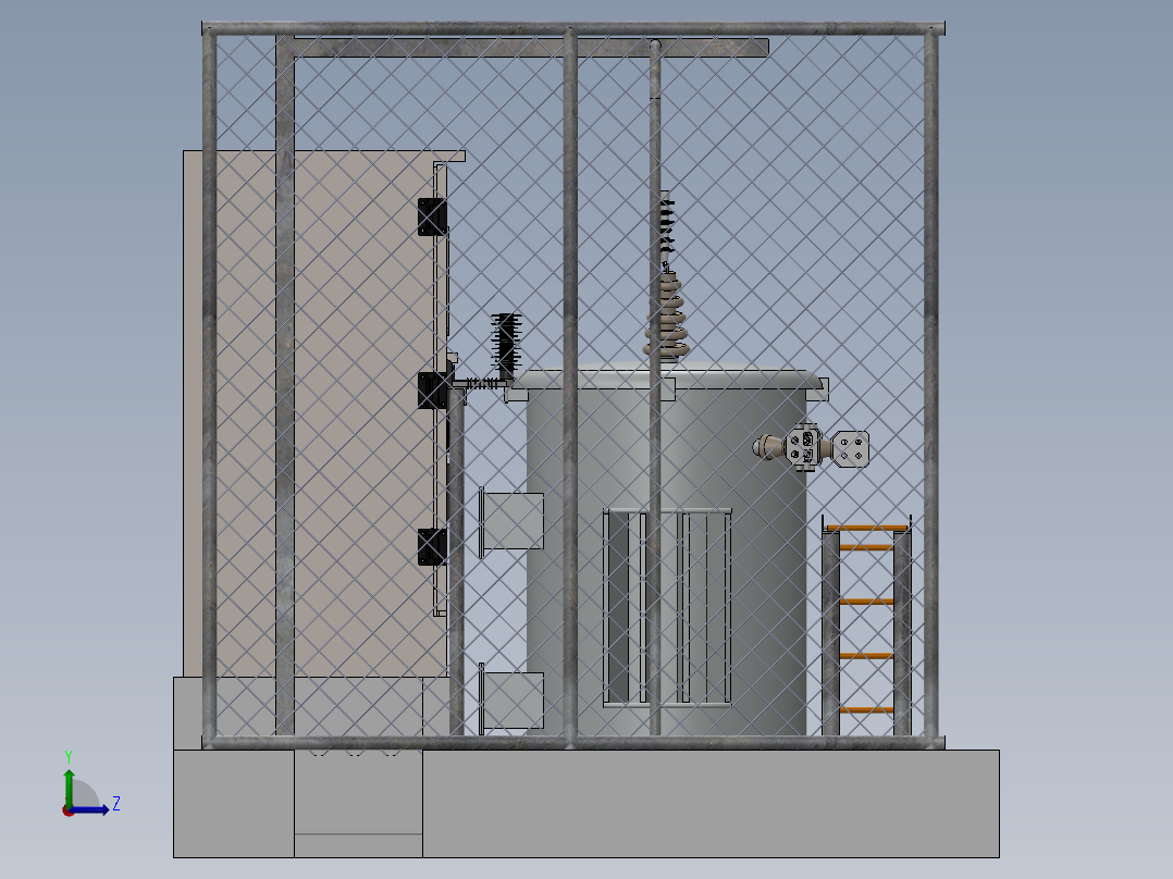 变电站中压和低压配送左视图