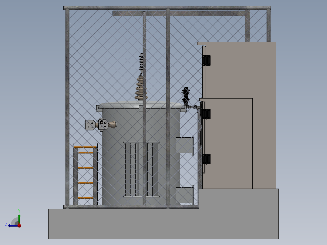 变电站中压和低压配送右视图
