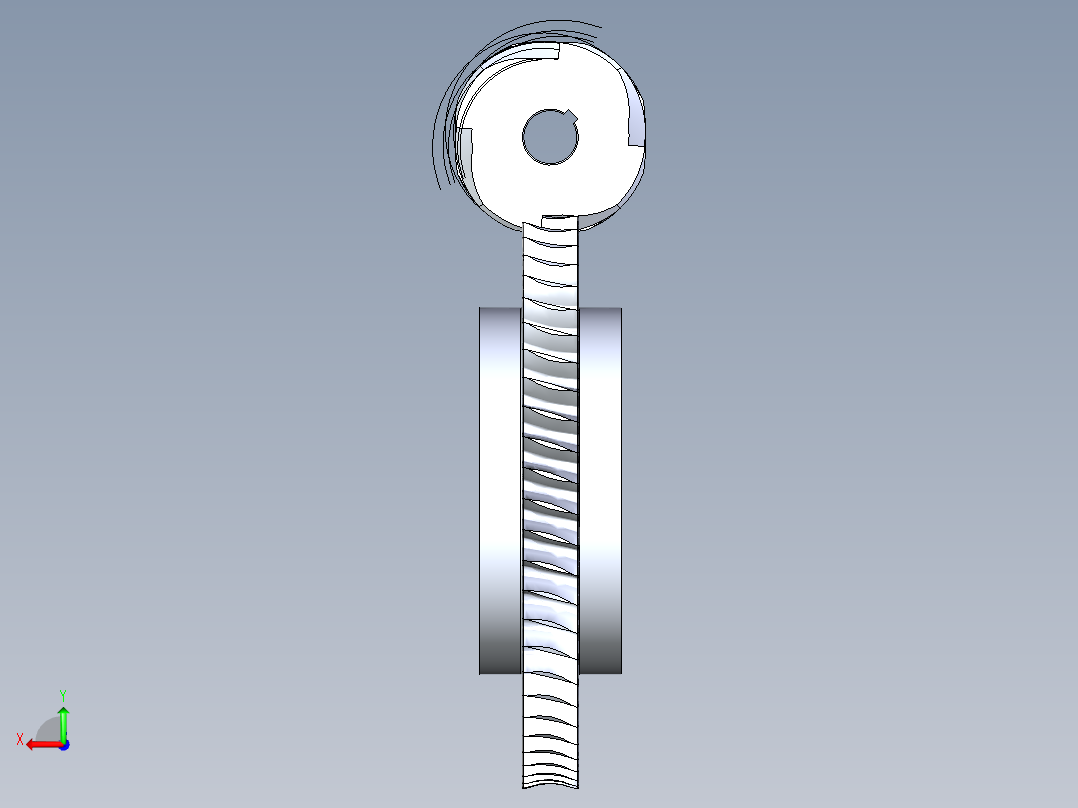 齿轮啮合 (5)后视图