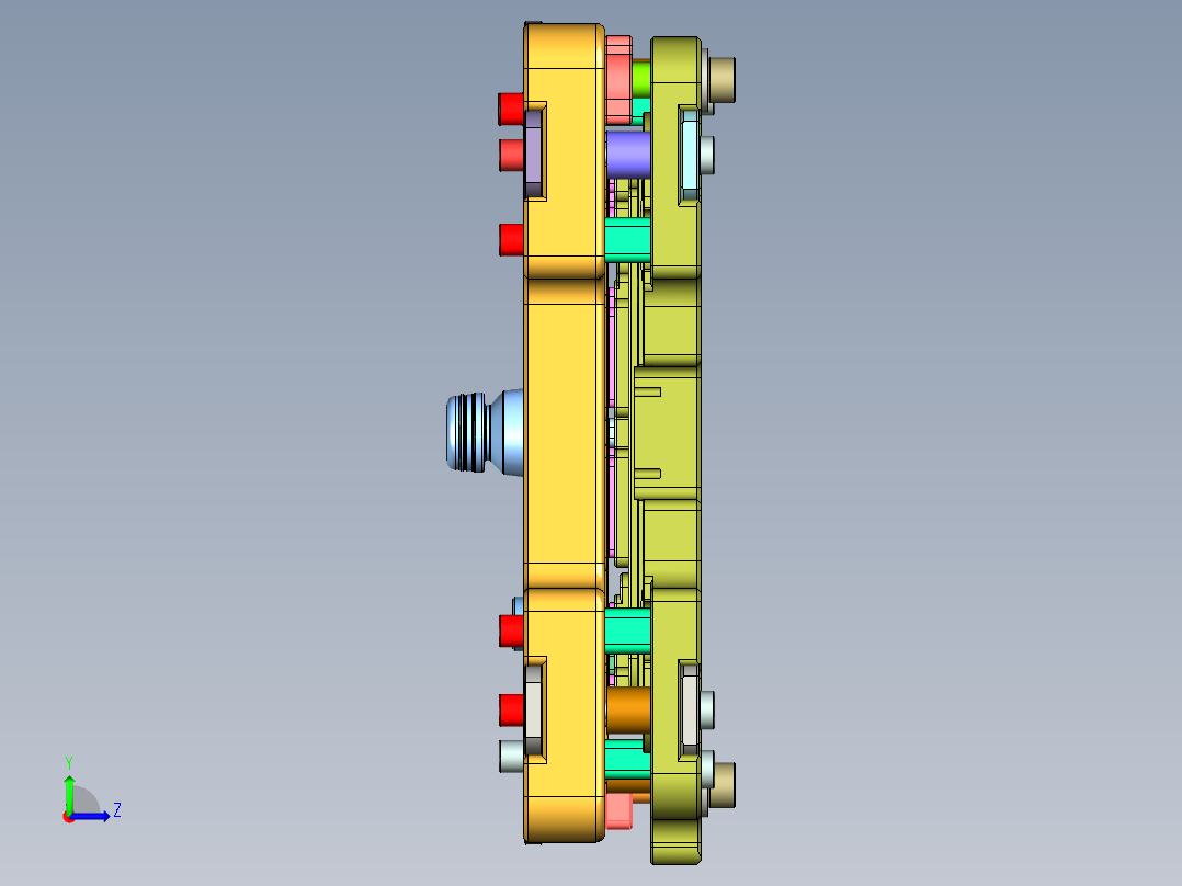 AT1-CNC4笔记本CNC工装夹具三维模型-3GKUAIHUAN左视图
