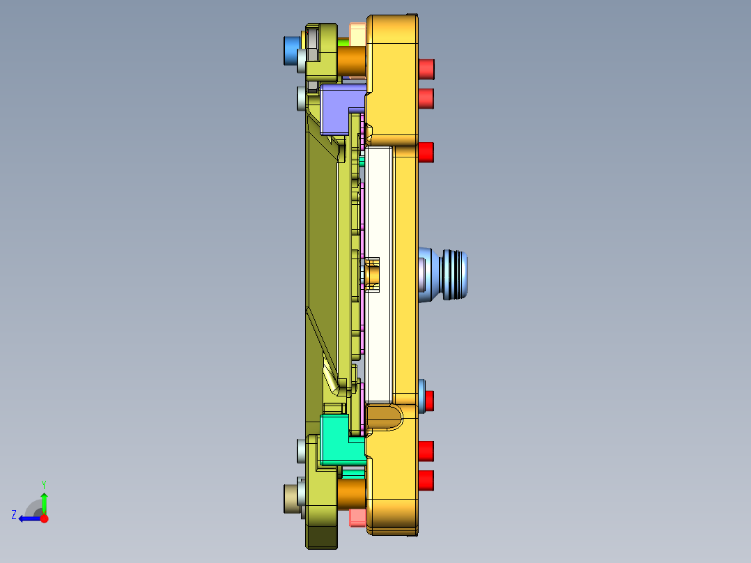 AT1-CNC4笔记本CNC工装夹具三维模型-3GKUAIHUAN右视图