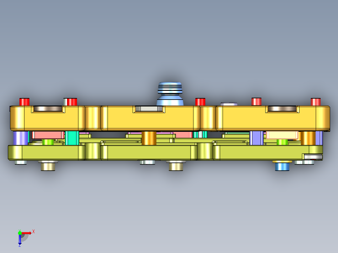 AT1-CNC4笔记本CNC工装夹具三维模型-3GKUAIHUAN俯视图