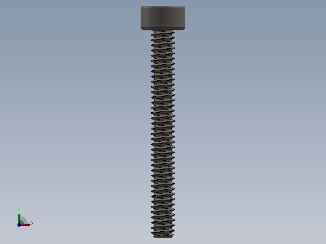 Screw_DIN_912_M1.6x14F_A2.SLDPRT公制内六角螺钉前视图