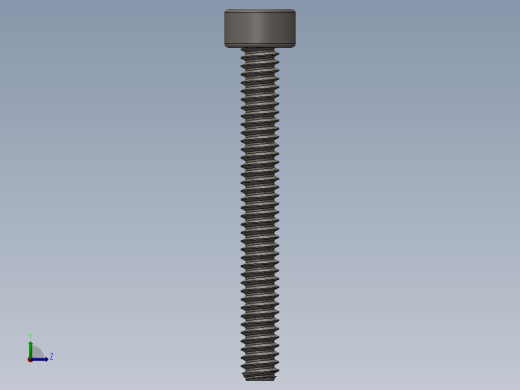 Screw_DIN_912_M1.6x14F_A2.SLDPRT公制内六角螺钉左视缩略图