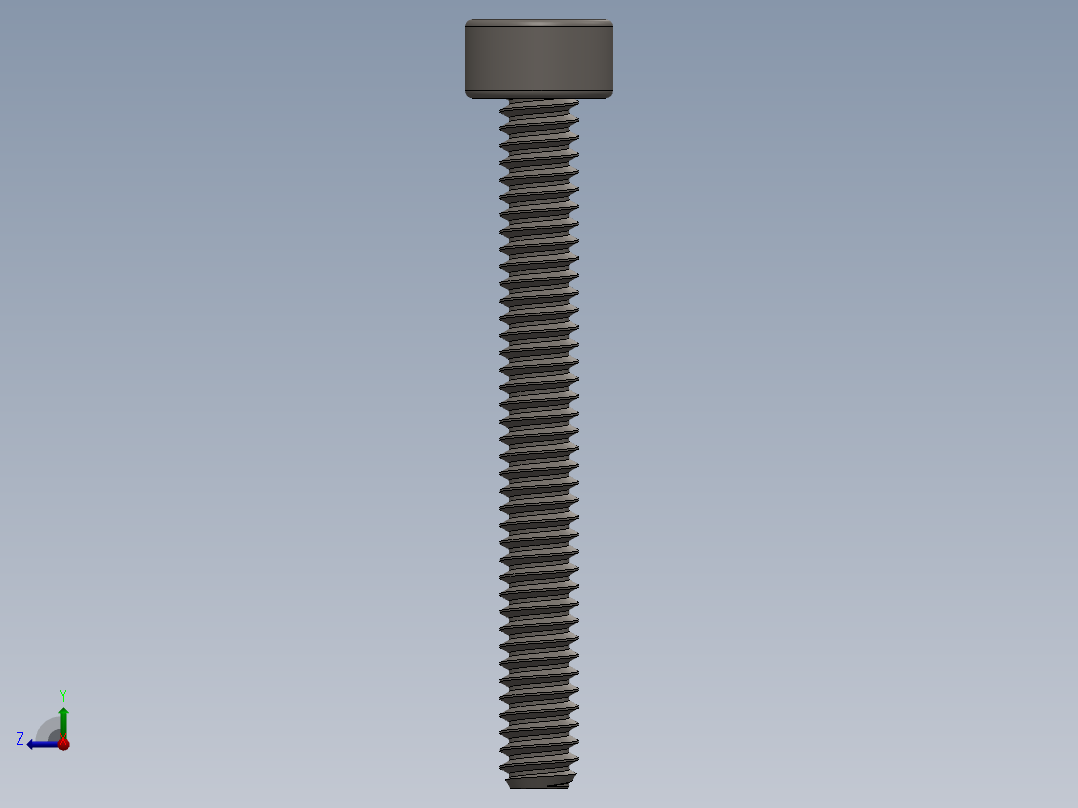 Screw_DIN_912_M1.6x14F_A2.SLDPRT公制内六角螺钉右视图