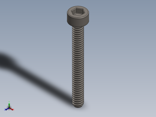 Screw_DIN_912_M1.6x14F_A2.SLDPRT公制内六角螺钉正等轴测缩略图