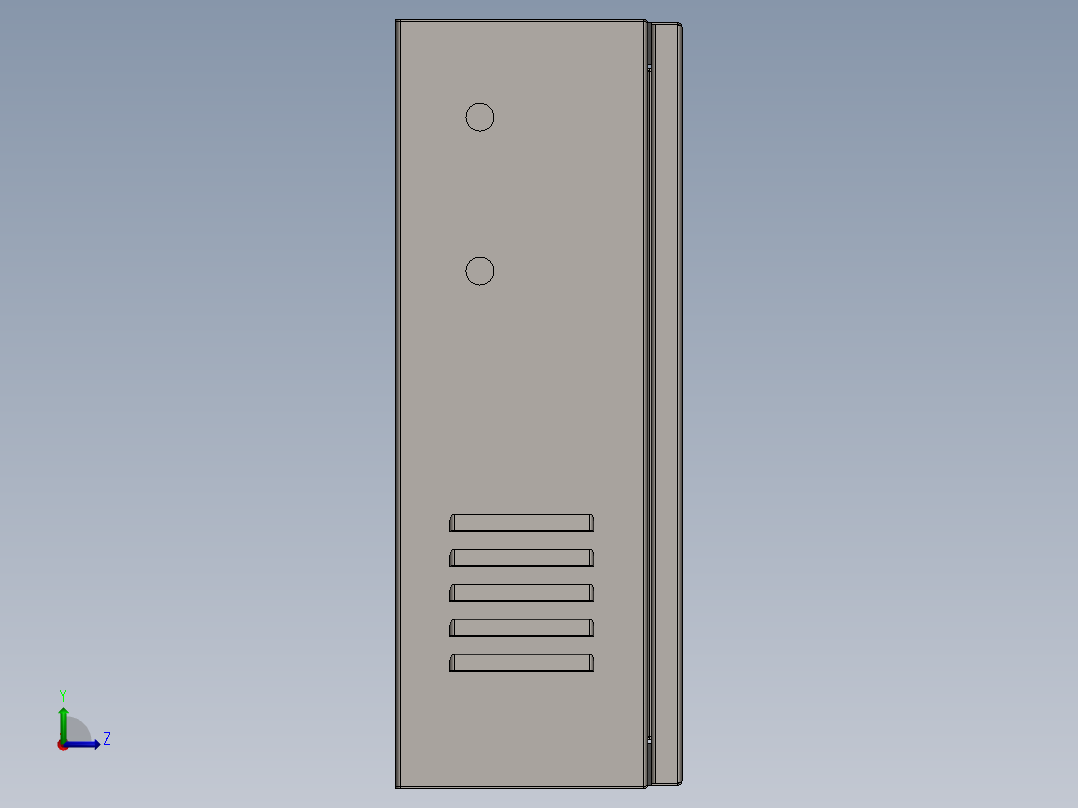 电控柜、两层门基业箱左视图