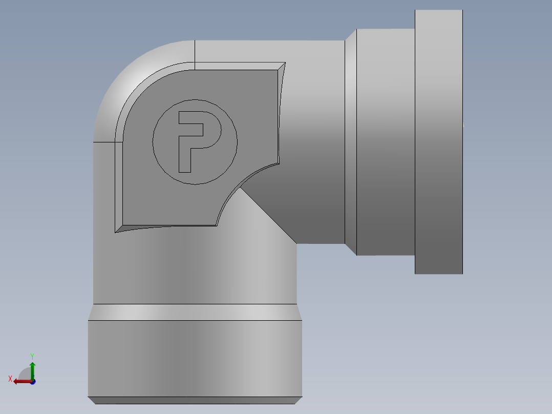 法兰接头、1CFL9-36-16后视图