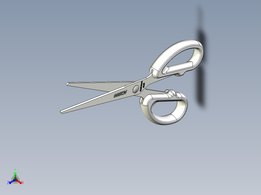 剪刀正等轴测图