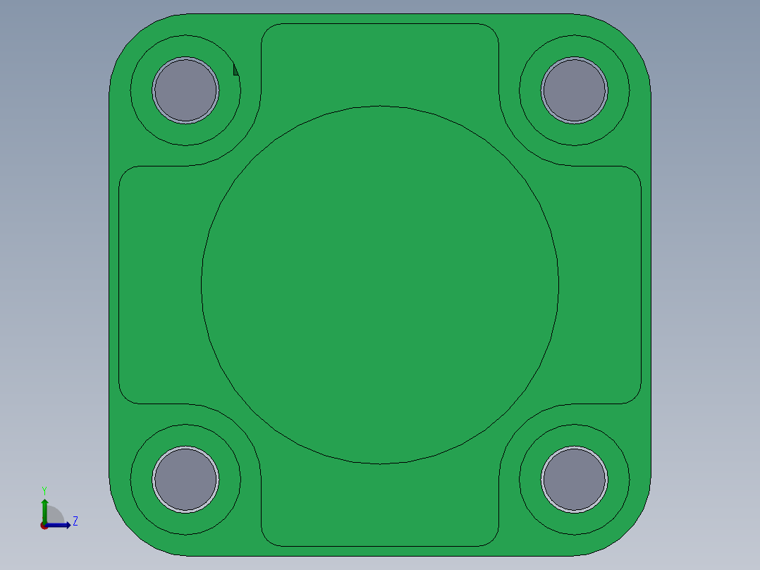 拉杆气缸 40x16x265 mm左视图