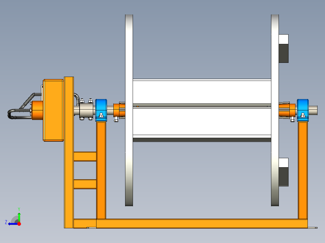 B2004382-电缆卷线机卷筒右视图