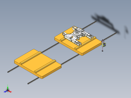 中间架的地轨式运输模型