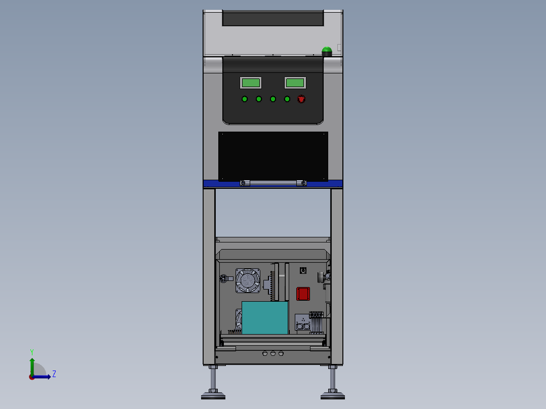 钣金设备外罩左视图