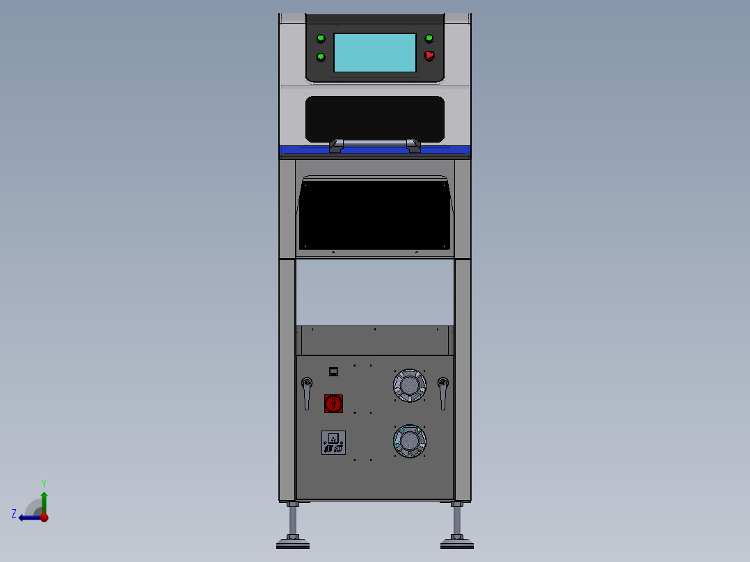 钣金设备外罩右视图