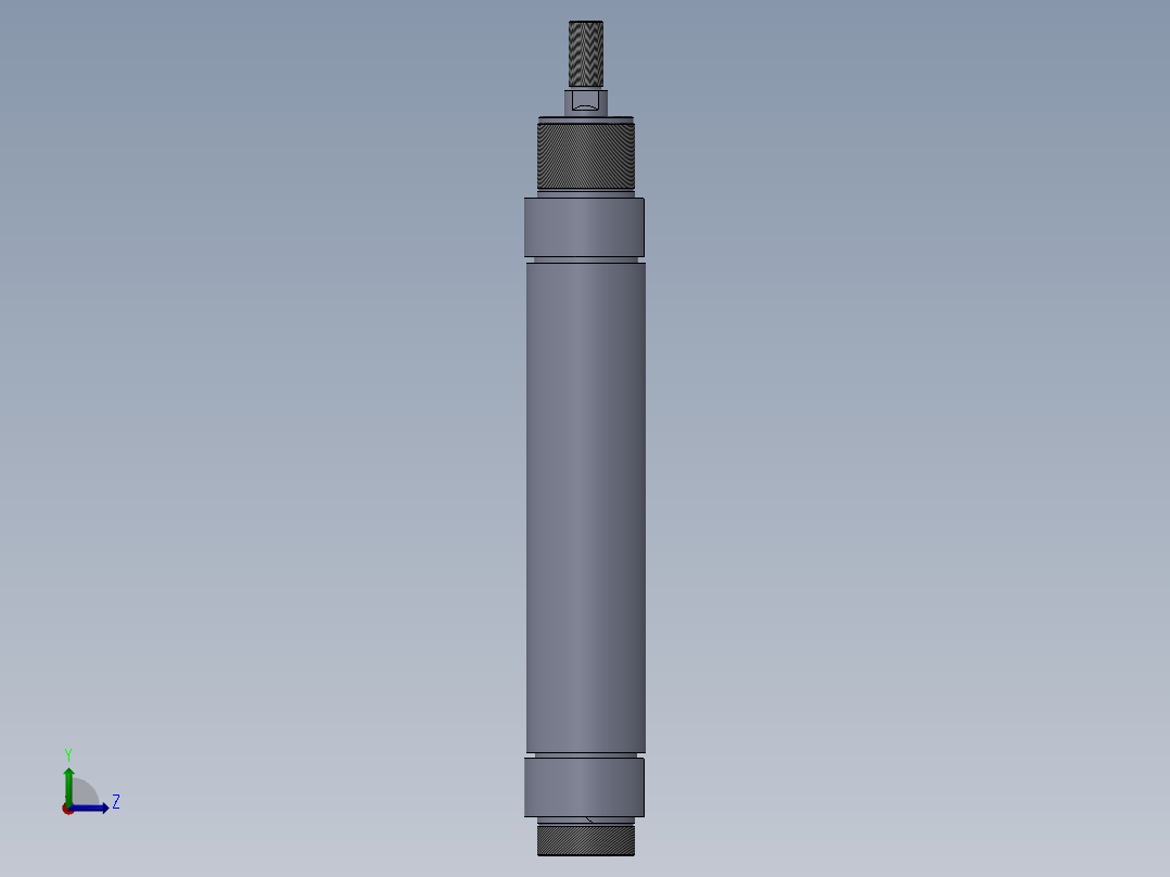 圆形气缸 50x20x160 mm左视图