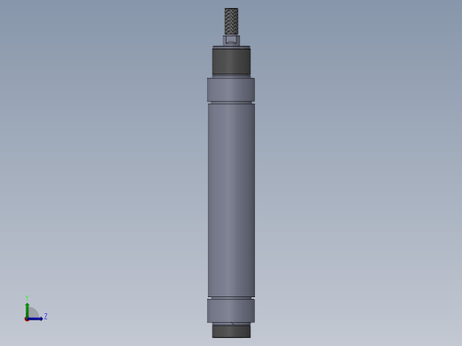 圆形气缸 50x20x160 mm左视缩略图
