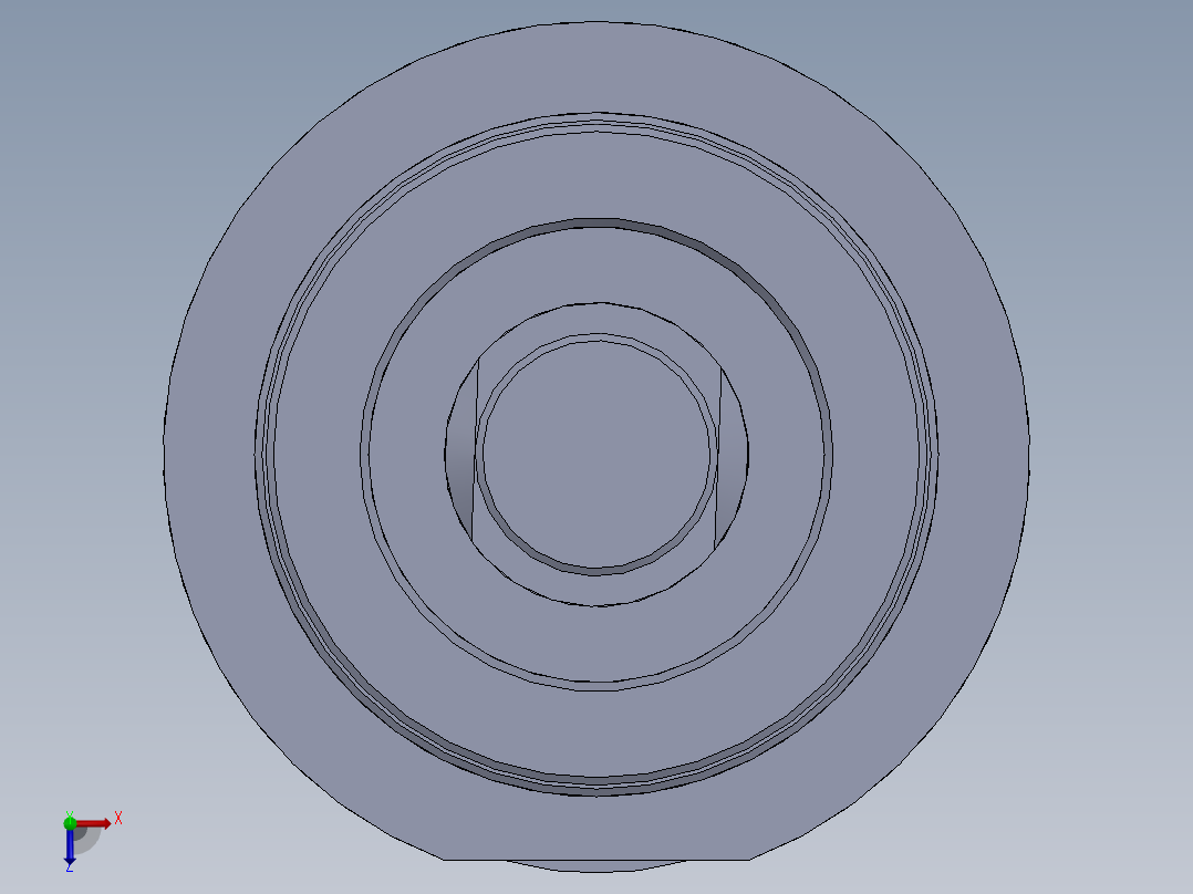圆形气缸 50x20x160 mm俯视图