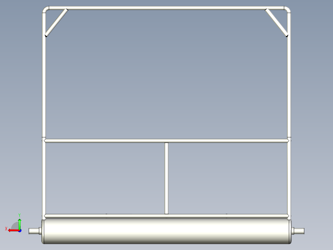 滚筒出料线后视图