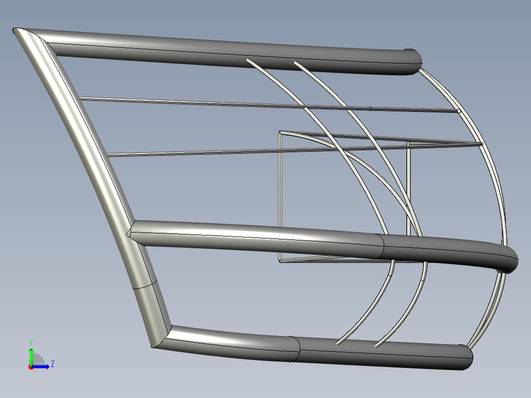 汽车前保险杠投射左视图