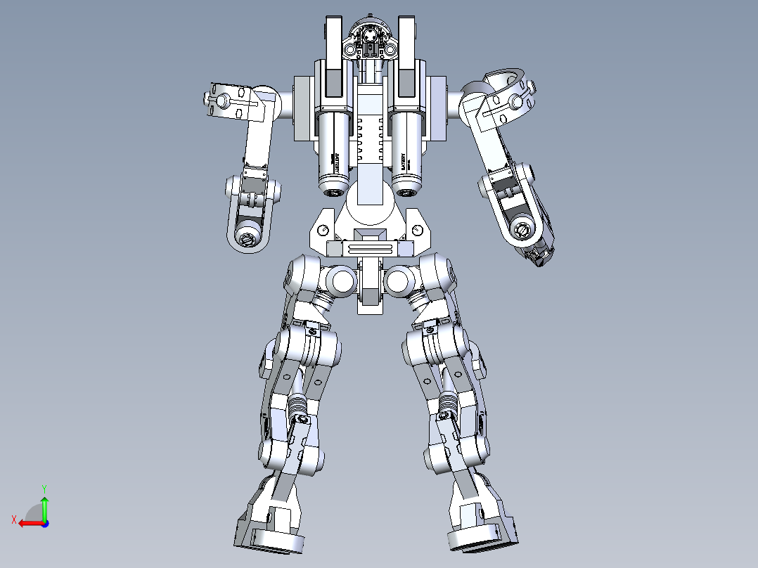 透镜式喷头机器人后视图