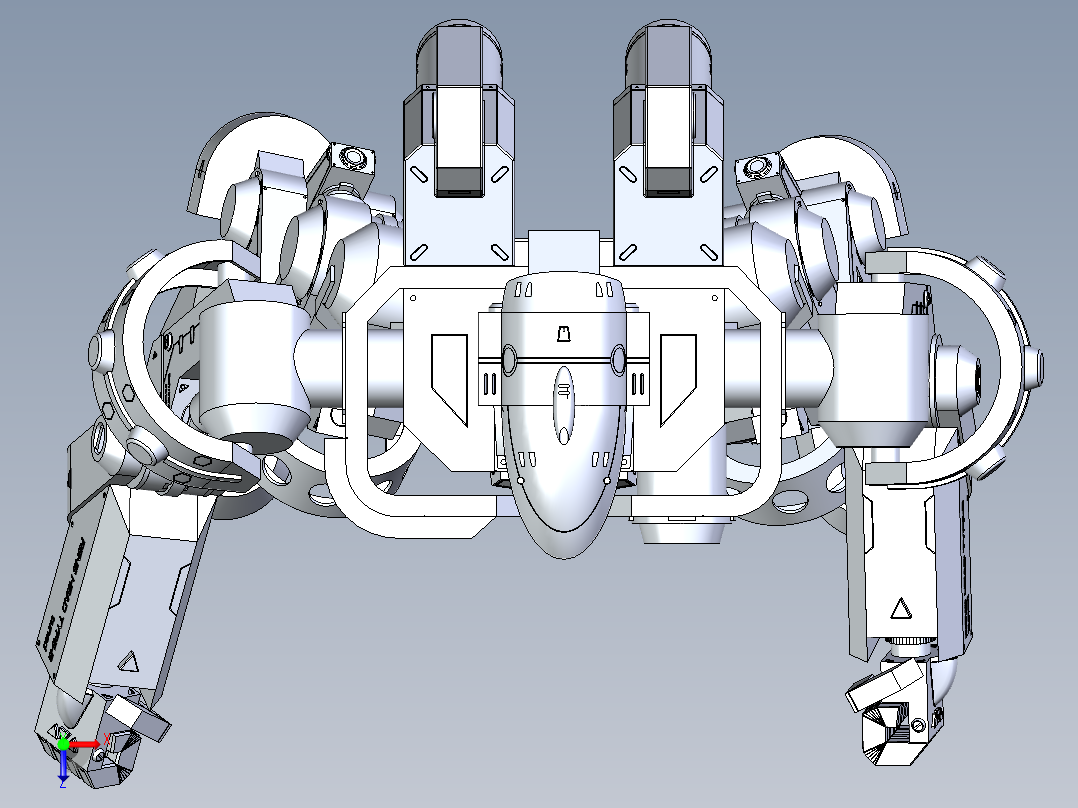 透镜式喷头机器人俯视图