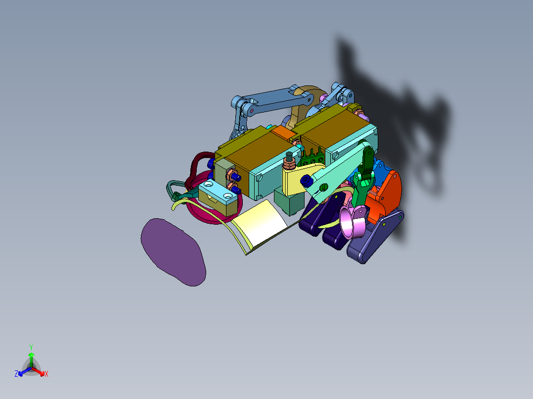 多自由度可穿戴体感机械手正等轴测图
