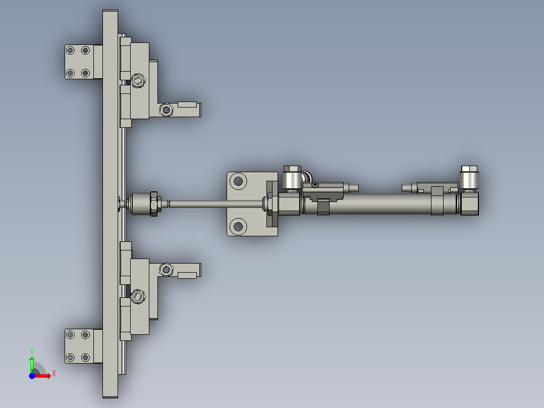 定位片滑块机构前视图